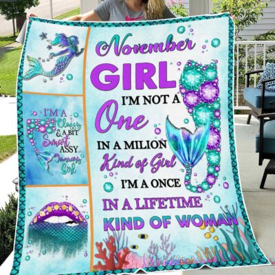 November Girl Fleece Blanket QFMM070311
